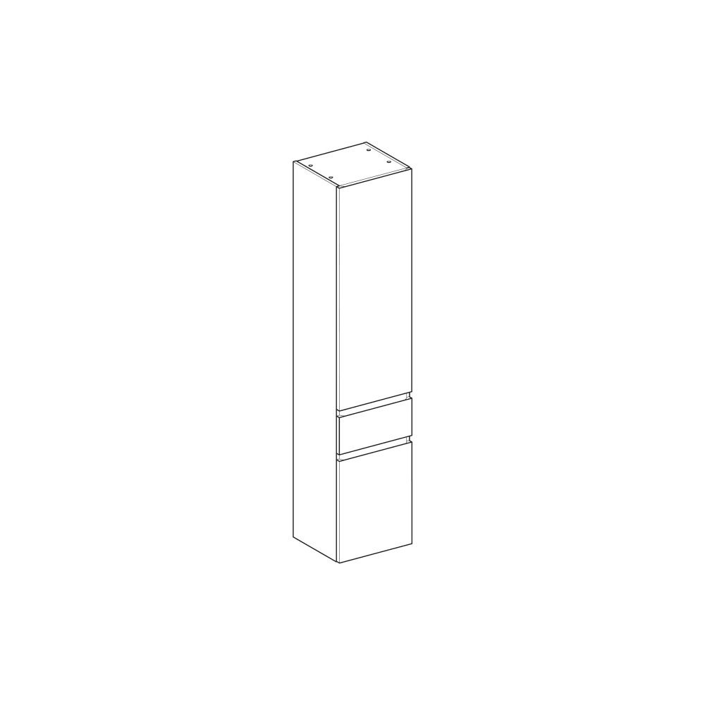 Geberit Renova Plan Hochschrank mit 2 Türen, 1 Schublade, 39x180x36cm, Nussbaum hick... GEBERIT-501923001 4025410905512 (Abb. 3)