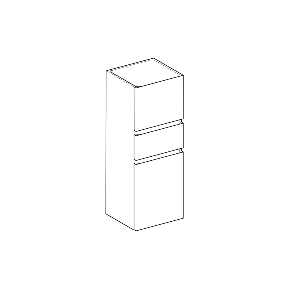 Geberit Renova Plan Mittelhochschrank mit 2 Türen, 1 Schublade, 39x105x36cm, Nussbau... GEBERIT-501922001 4025410905499 (Abb. 3)