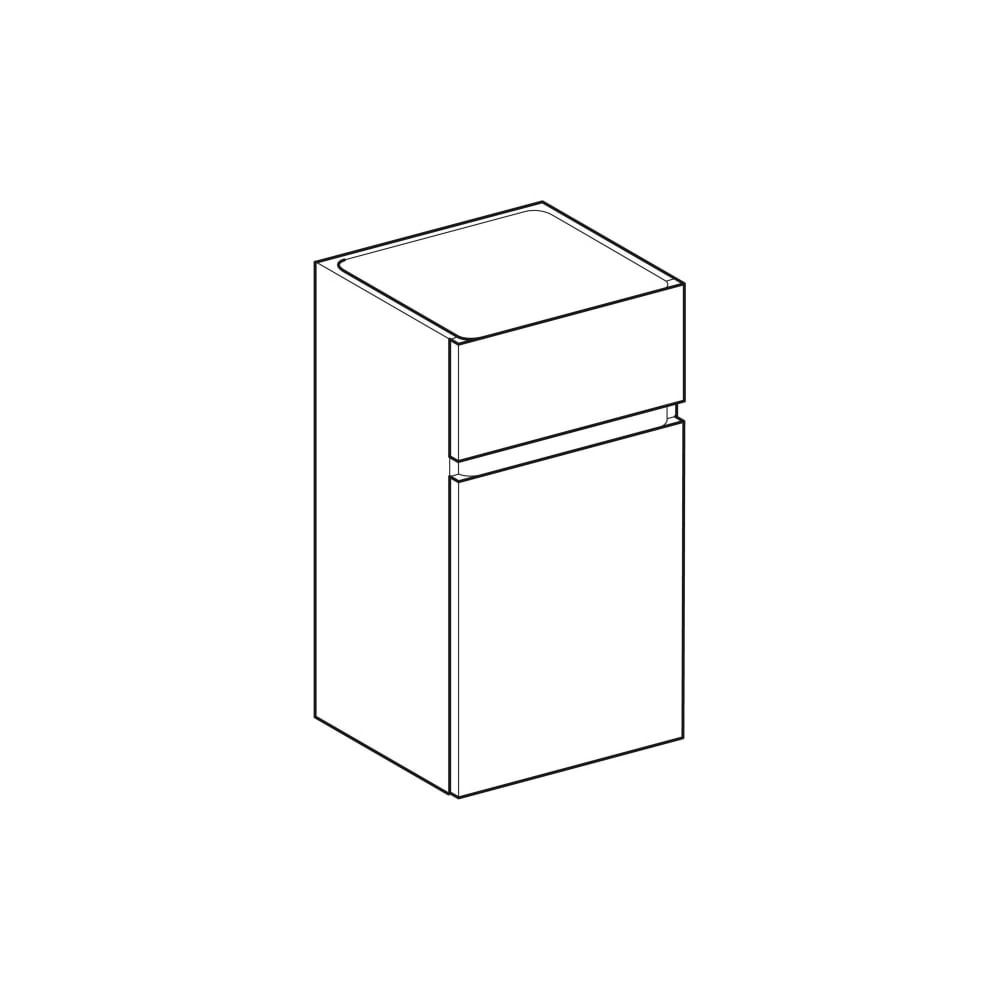 Geberit Renova Plan Seitenschrank mit 1 Tür, 1 Schublade, 39x70x36cm, Nussbaum hicko... GEBERIT-501921001 4025410905475 (Abb. 3)