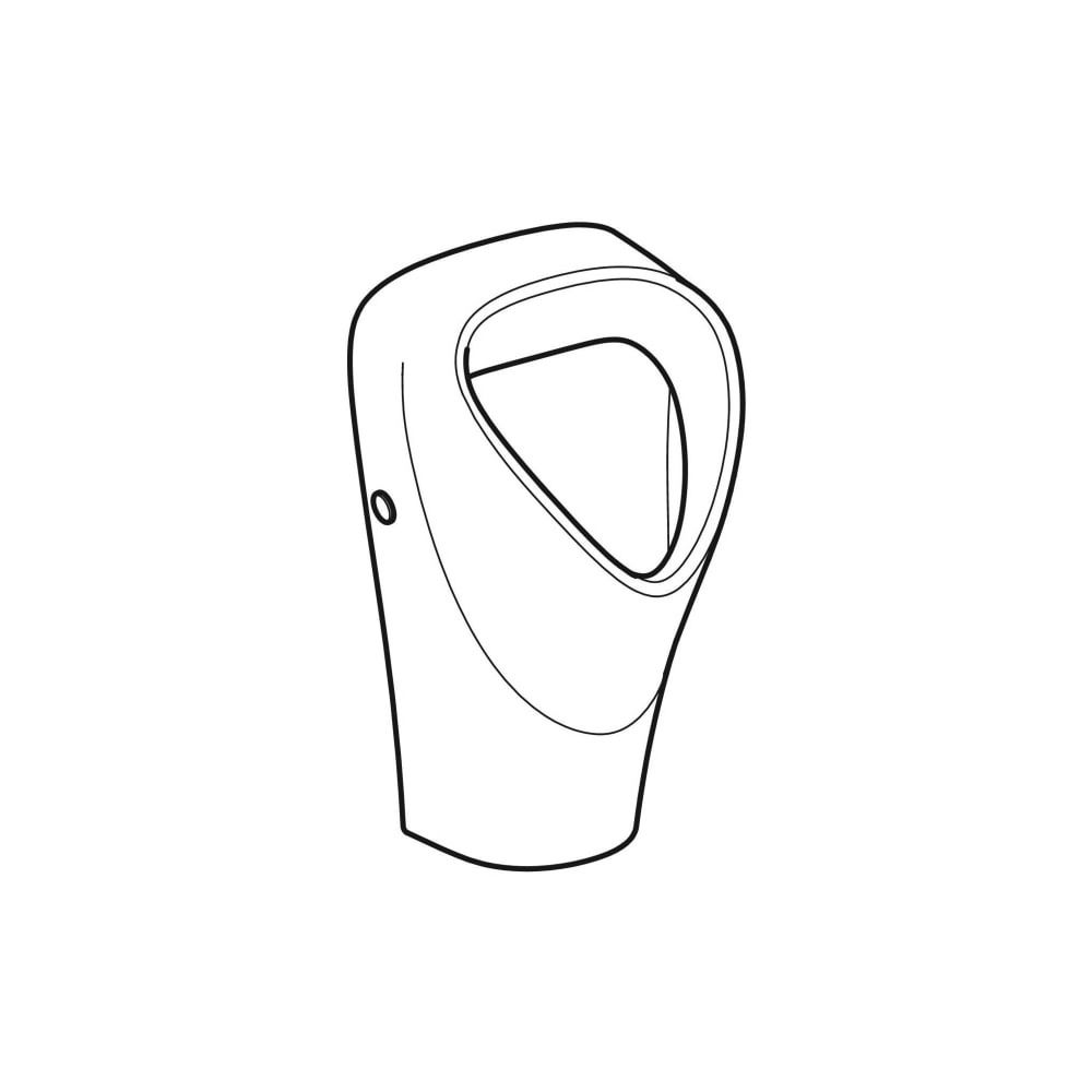 Geberit Renova Urinal trigonal, Zulauf von hinten, Abgang nach hinten/unten T 30cm, ... GEBERIT-501665001 4025410871305 (Abb. 3)
