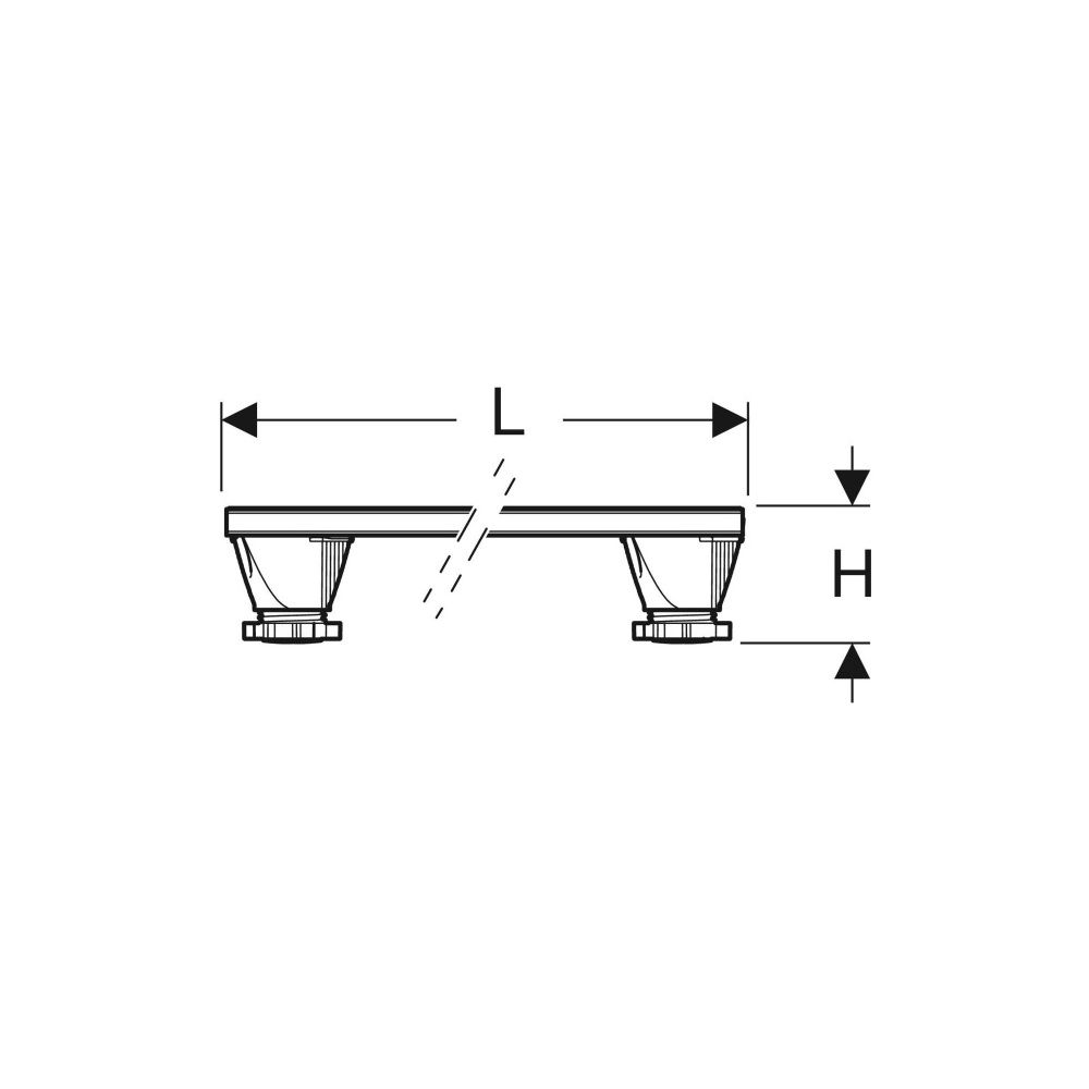 Geberit Set Füße und 3 Traversen, für Duschwannen aus Steinharz, bis 140cm 80x9,2–21... GEBERIT-554961002 4025410892874 (Abb. 6)