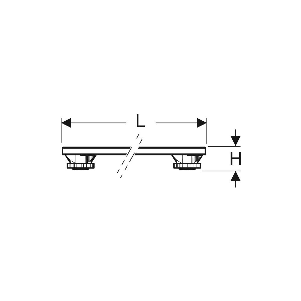 Geberit Set Füße und 4 Traversen, für Duschwannen aus Steinharz, ab 140cm 80x6,2–12c... GEBERIT-554962001 4025410750266 (Abb. 6)