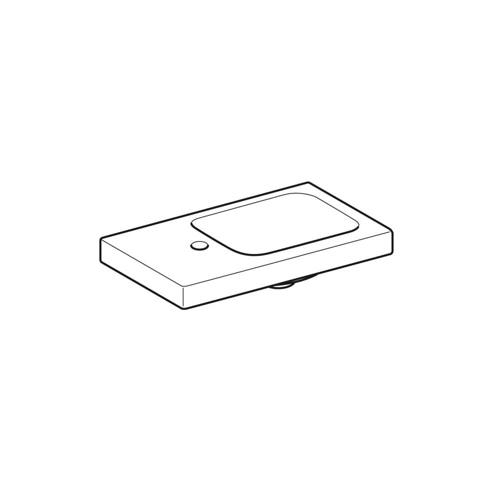 Geberit iCon Light Handwaschbecken mit Ablagefläche 53x13x31cm Weiß matt Hahnloch li... GEBERIT-501833JT1 4025410071798 (Abb. 3)