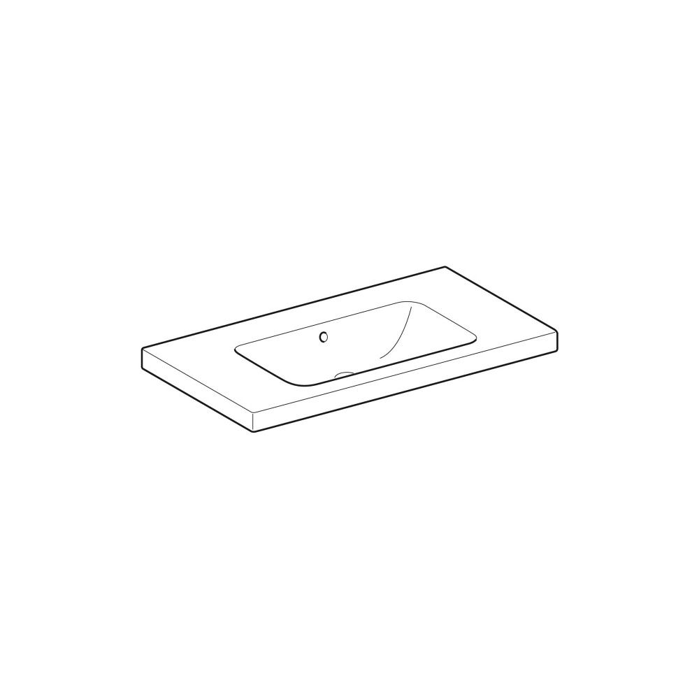 Geberit iCon Light Waschtisch mit Ablagefläche, Breite 90cm, Tiefe 48cm, ohne Hahnlo... GEBERIT-501840003 4025410895073 (Abb. 3)