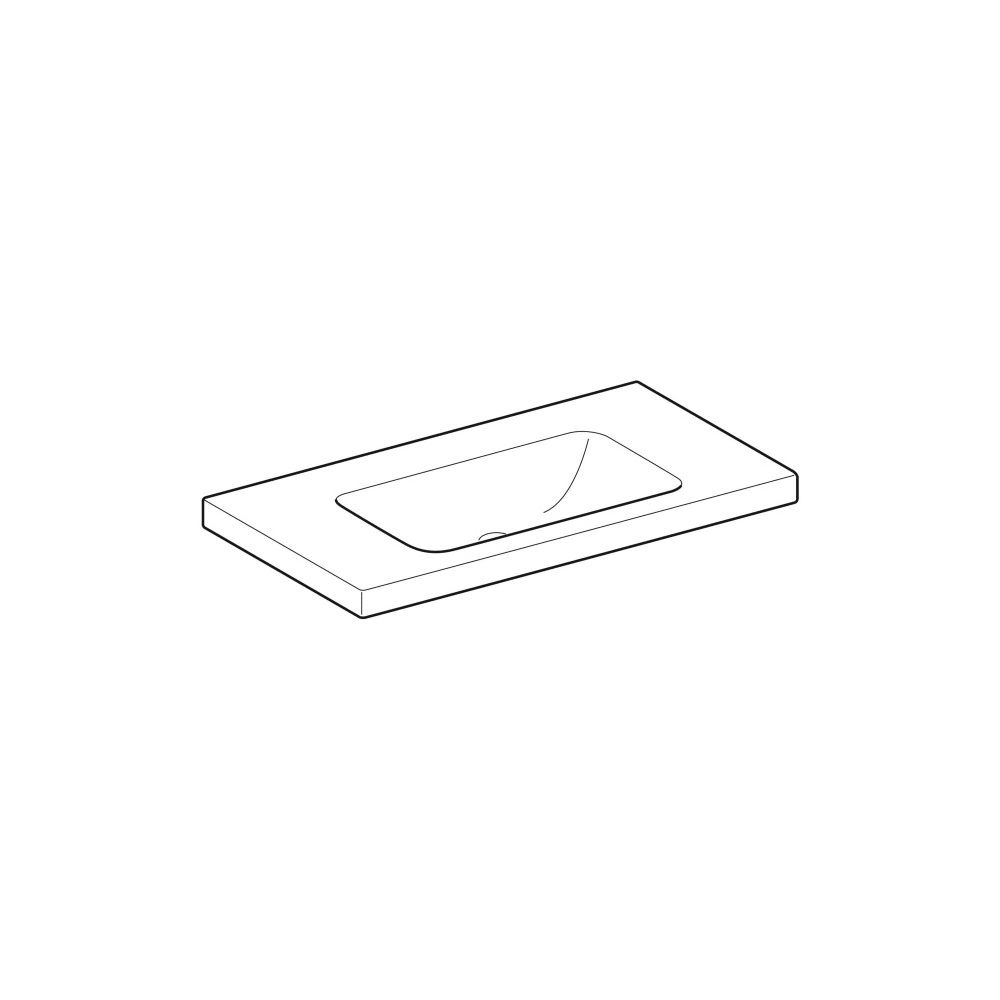 Geberit iCon Light Waschtisch mit Ablagefläche, Breite 90cm, Tiefe 48cm, ohne Hahnlo... GEBERIT-501840008 4025410895127 (Abb. 3)