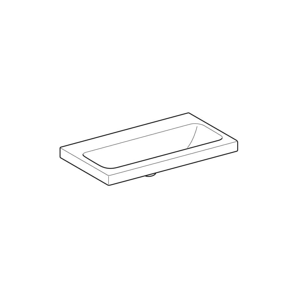 Geberit iCon Light Waschtisch verkürzte Ausladung, Breite 75cm, Tiefe 42cm, ohne Hah... GEBERIT-501842008 4025410895288 (Abb. 3)