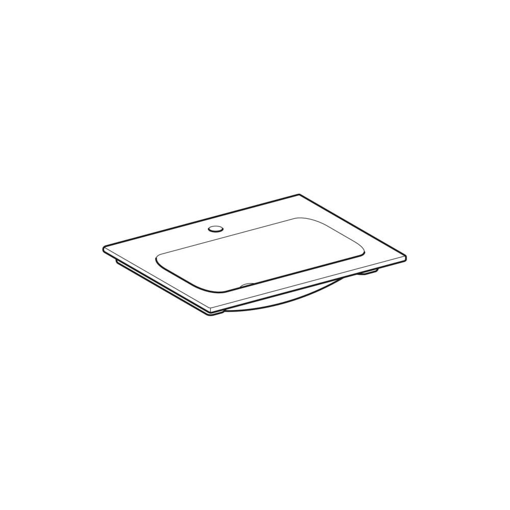 Geberit iCon Möbelwaschtisch, Breite 60cm, Tiefe 48cm, Hahnloch mittig, ohne Überlau... GEBERIT-501843001 4025410895295 (Abb. 3)