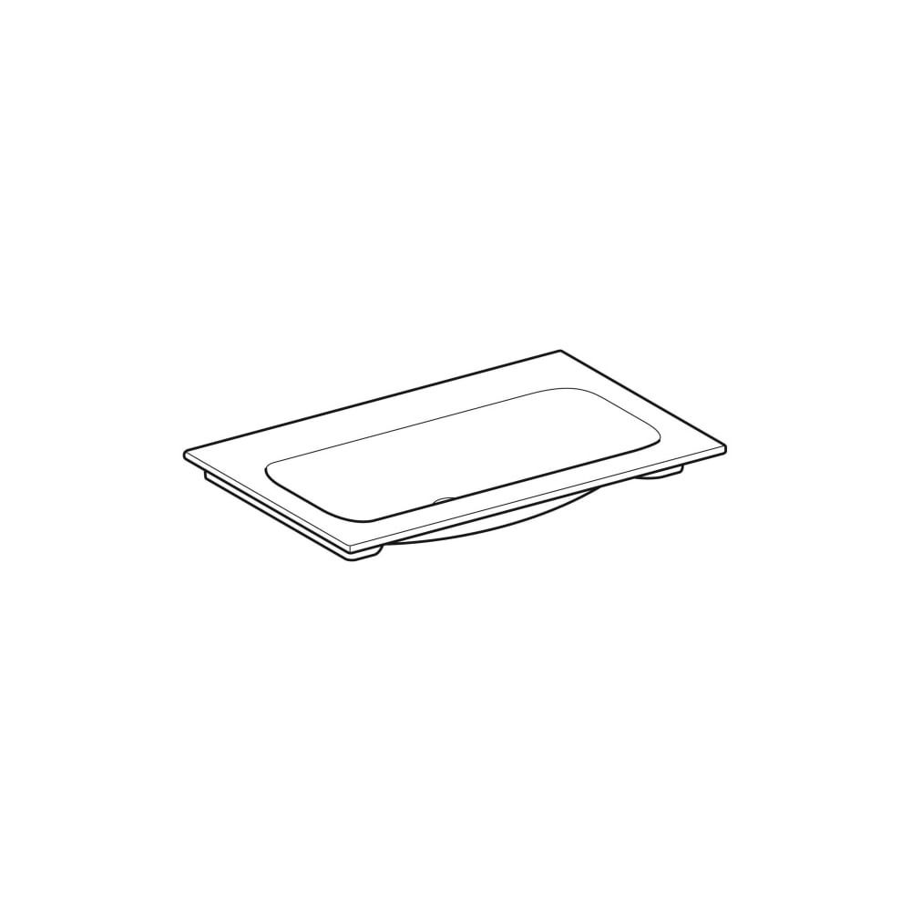 Geberit iCon Möbelwaschtisch 75x48cm ohne Hahnloch, ohne Überlauf, Weiß... GEBERIT-501844003 4025410895356 (Abb. 3)