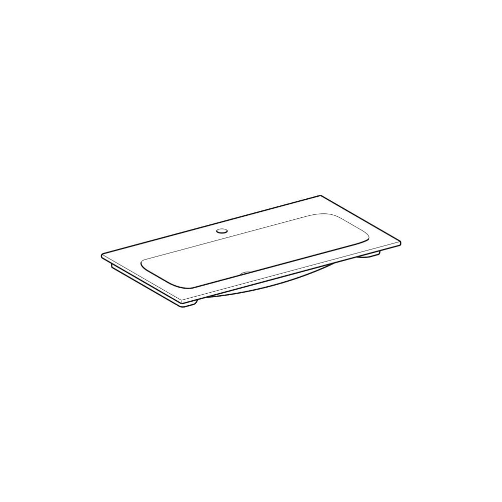 Geberit iCon Möbelwaschtisch, Breite 90cm, Tiefe 48cm, Hahnloch mittig, ohne Überlau... GEBERIT-501845001 4025410895370 (Abb. 3)