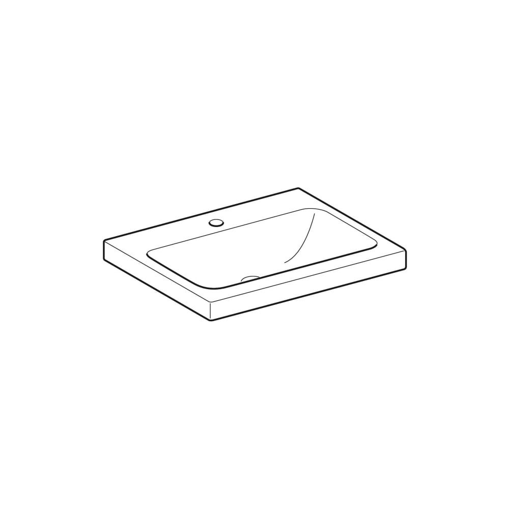 Geberit iCon Light Aufsatzwaschtisch, Breite 60cm, Tiefe 48cm, Hahnloch mittig, ohne... GEBERIT-501847006 4025410895509 (Abb. 3)