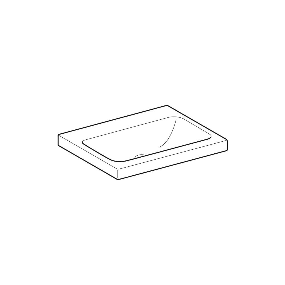 Geberit iCon Light Aufsatzwaschtisch, Breite 60cm, Tiefe 48cm, ohne Hahnloch, ohne Ü... GEBERIT-501847007 4025410895516 (Abb. 3)