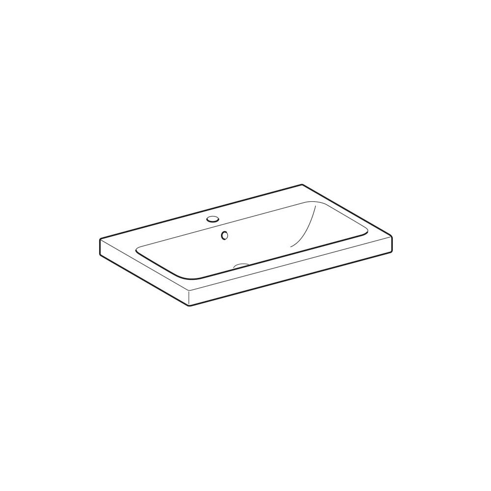 Geberit iCon Light Aufsatzwaschtisch, Breite 75cm, Tiefe 48cm, Hahnloch mittig, Über... GEBERIT-501848002 4025410895547 (Abb. 3)
