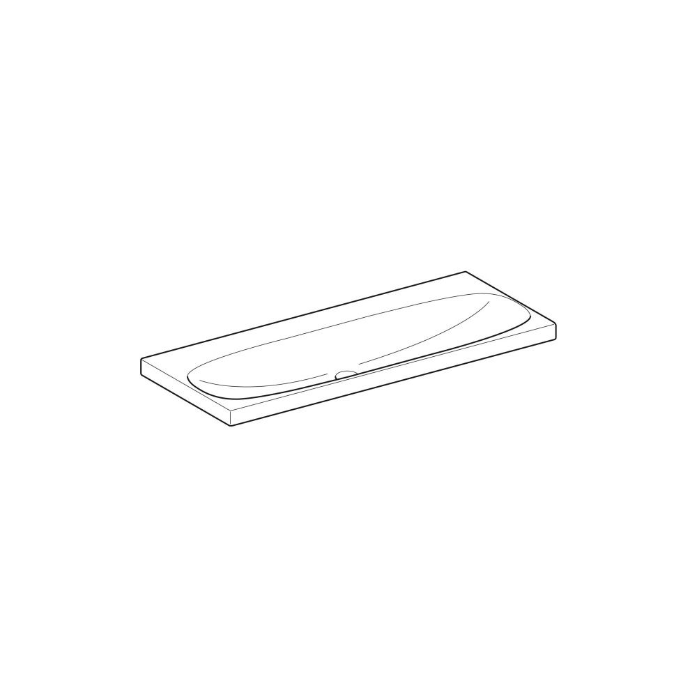 Geberit Acanto Waschtisch, Breite 120cm, Tiefe 48,2cm, ohne Hahnloch, ohne Überlauf,... GEBERIT-501880007 4025410895677 (Abb. 3)