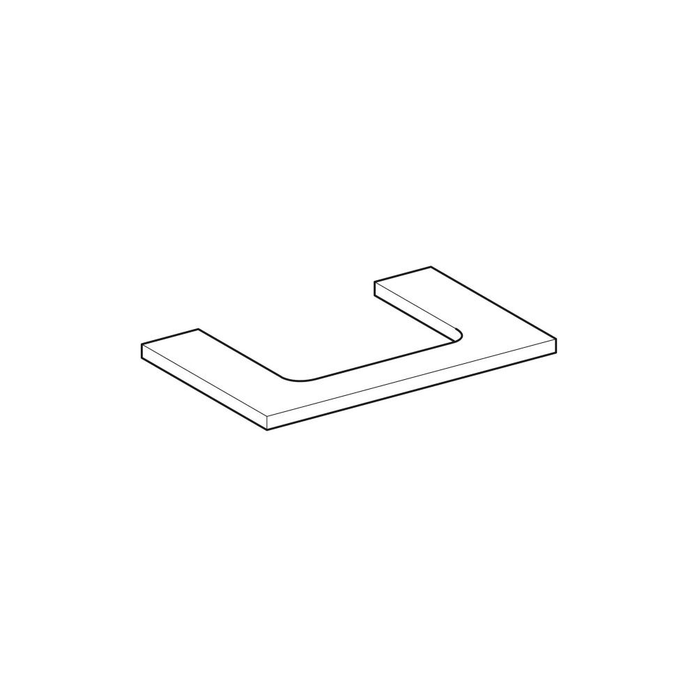 Geberit ONE Waschtischplatte Ausschnitt mittig, für Aufsatzwaschtisch rechteckig, 75... GEBERIT-505282001 4025410936615 (Abb. 3)
