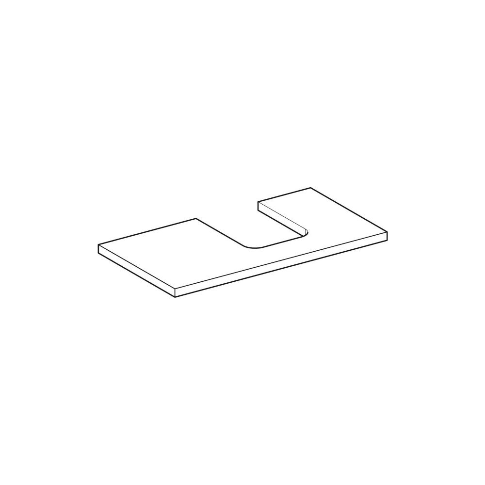 Geberit ONE Waschtischplatte Ausschnitt rechts, für Aufsatzwaschtisch Schalenform, 9... GEBERIT-505313003 4025410937407 (Abb. 3)