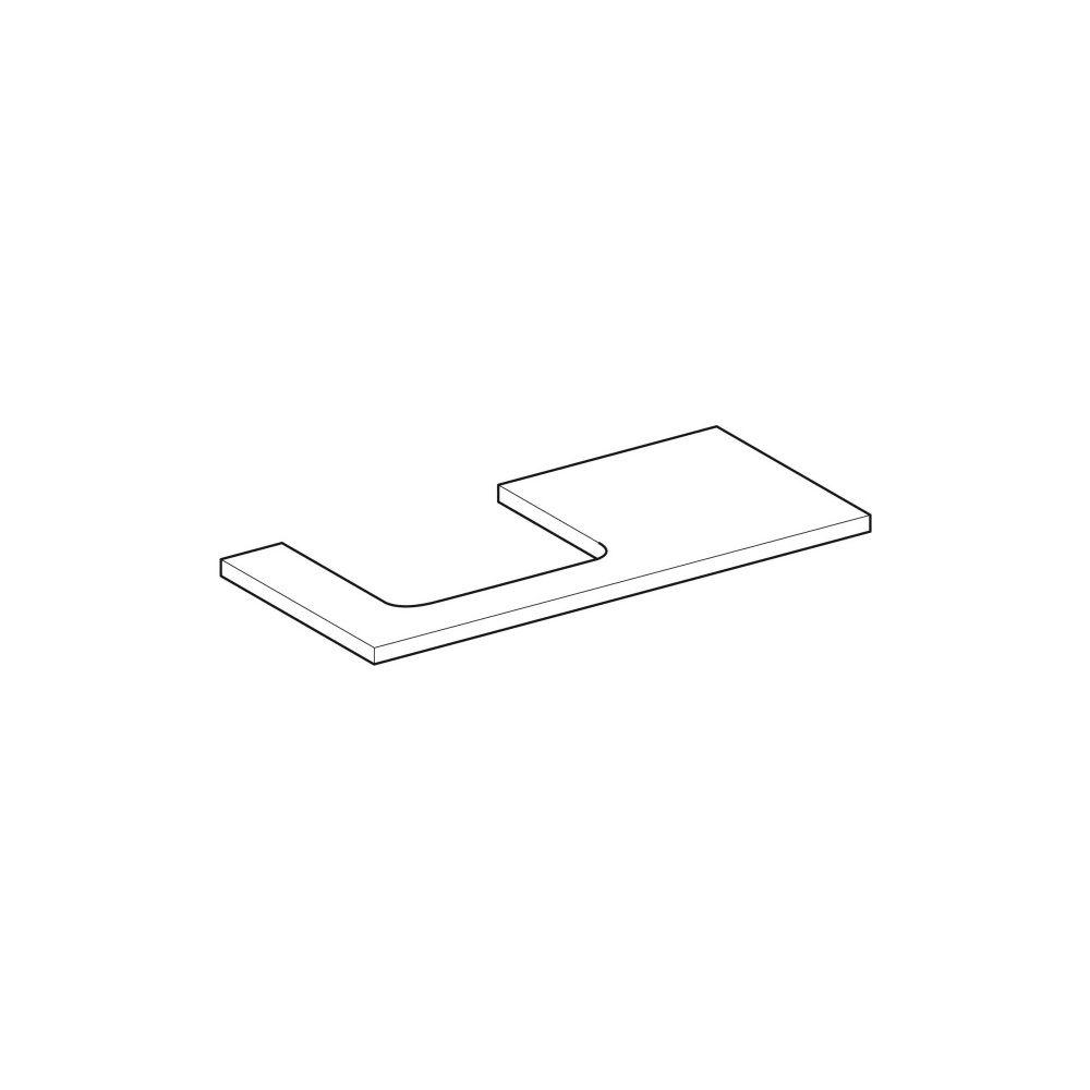 Geberit ONE Waschtischplatte Ausschnitt links, für Aufsatzwaschtisch rechteckig, 105... GEBERIT-505304007 4025410937308 (Abb. 3)