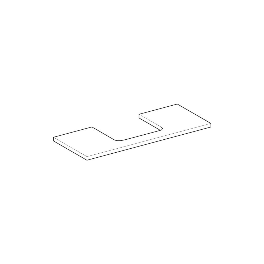 Geberit ONE Waschtischplatte Ausschnitt mittig, für Aufsatzwaschtisch rechteckig, 12... GEBERIT-505285002 4025410936837 (Abb. 3)