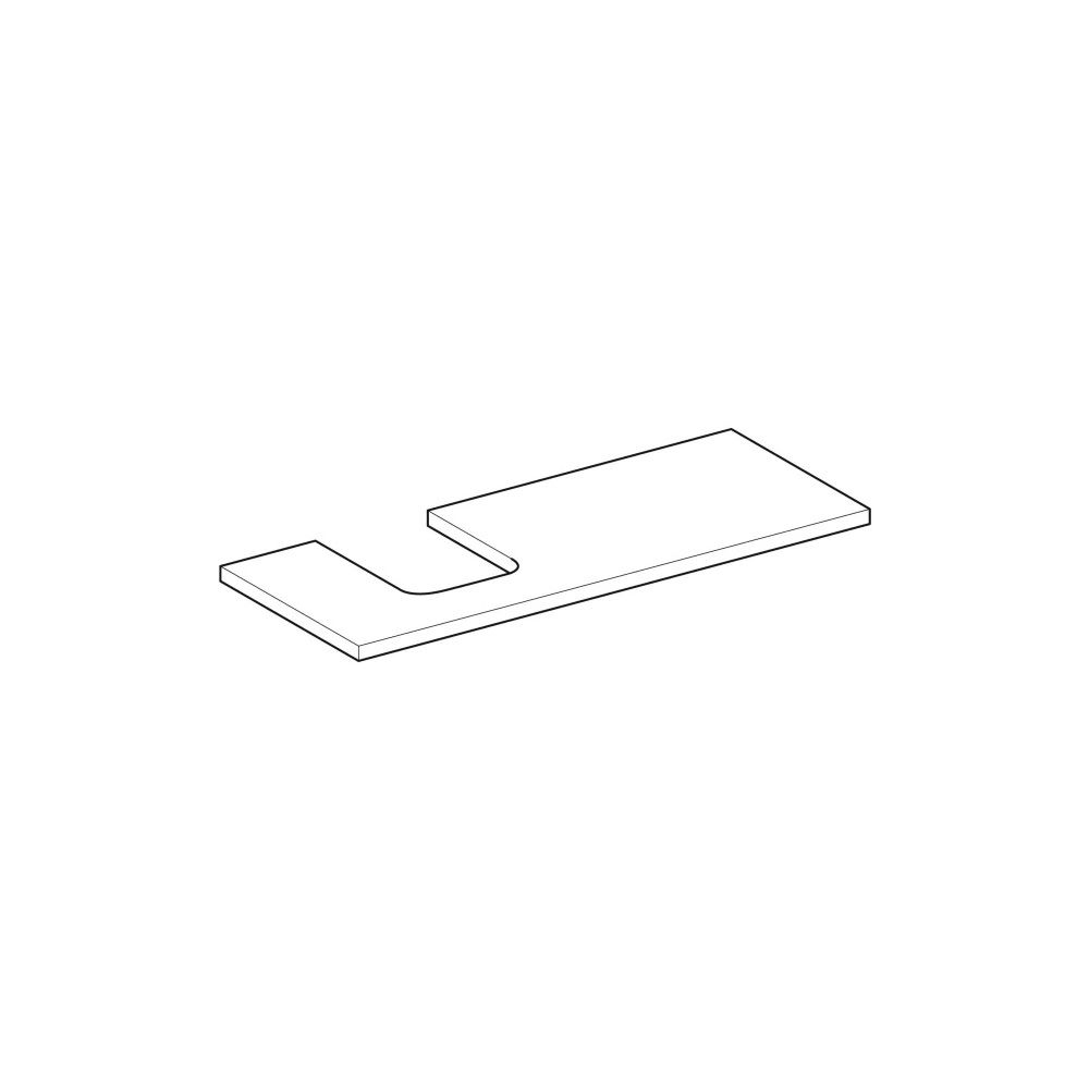 Geberit ONE Waschtischplatte Ausschnitt links, für Aufsatzwaschtisch Schalenform, 12... GEBERIT-505295007 4025410937162 (Abb. 3)