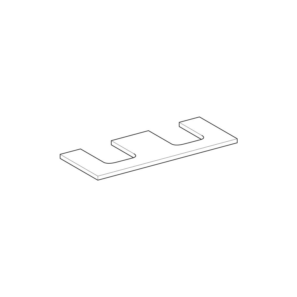 Geberit ONE Waschtischplatte Ausschnitt 2-fach, für Aufsatzwaschtisch Schalenform, 1... GEBERIT-505335001 4025410937803 (Abb. 4)