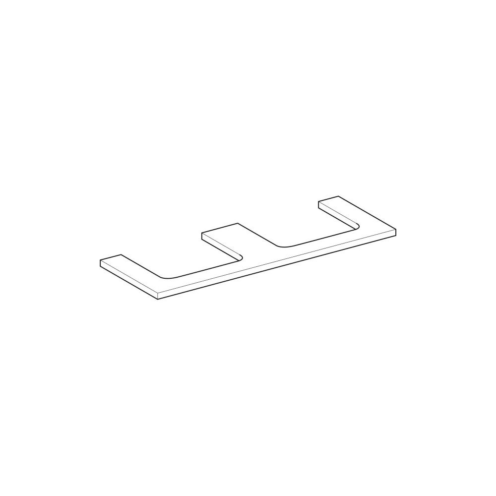 Geberit ONE Waschtischplatte Ausschnitt 2-fach, für Aufsatzwaschtisch rechteckig, 13... GEBERIT-505286001 4025410936899 (Abb. 3)