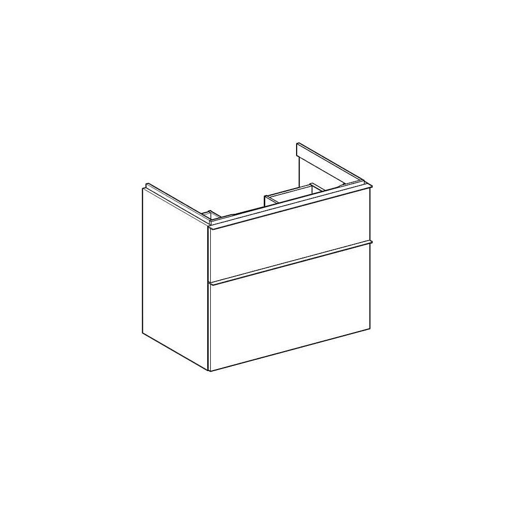 Geberit iCon Unterschrank für Waschtisch, 2 Schubladen Waschtisch 75cm, Weiß lackier... GEBERIT-502304011 4025410941251 (Abb. 4)