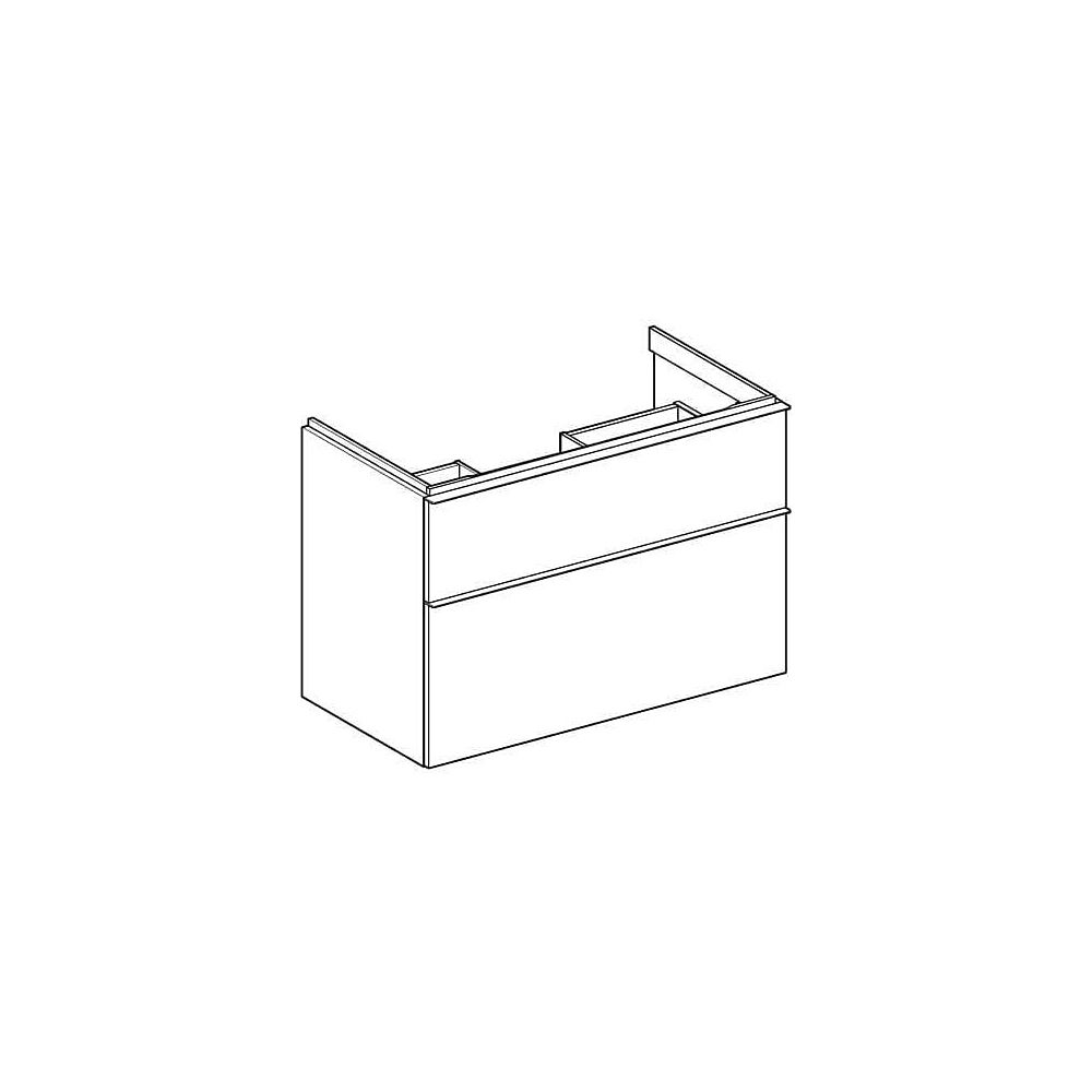 Geberit iCon Unterschrank für Waschtisch, 2 Schubladen Waschtisch 90cm, Weiß lackier... GEBERIT-502305011 4025410941282 (Abb. 4)