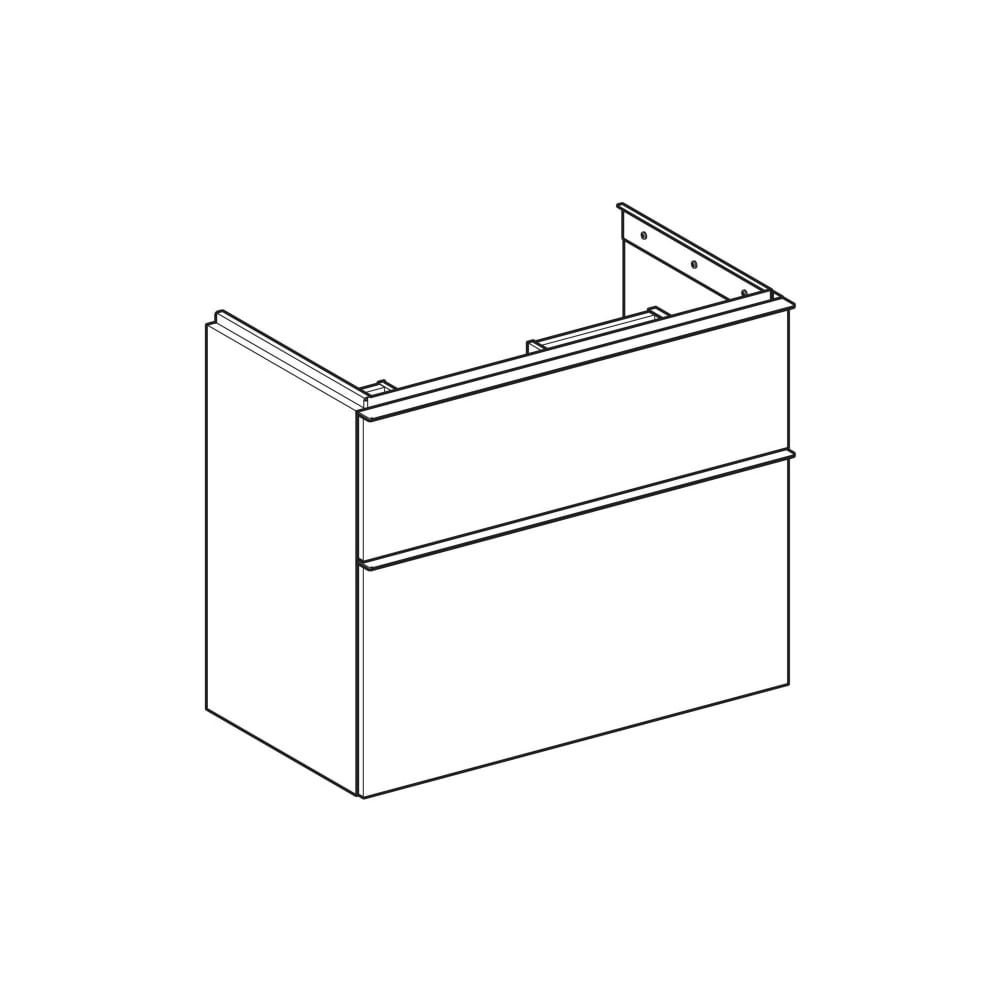 Geberit iCon Unterschrank für WT 2 Schubladen verkürzte Ausladung WT 75cm, Nussbaum ... GEBERIT-502308JR1 4025410942524 (Abb. 8)