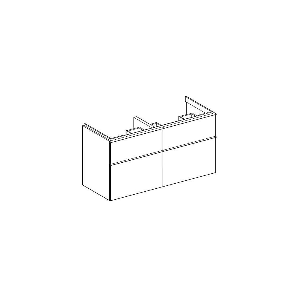 Geberit iCon Unterschrank für Doppelwaschtisch 4 Schubladen 120x615cm Sandgrau lacki... GEBERIT-502309JL1 4025410942555 (Abb. 4)
