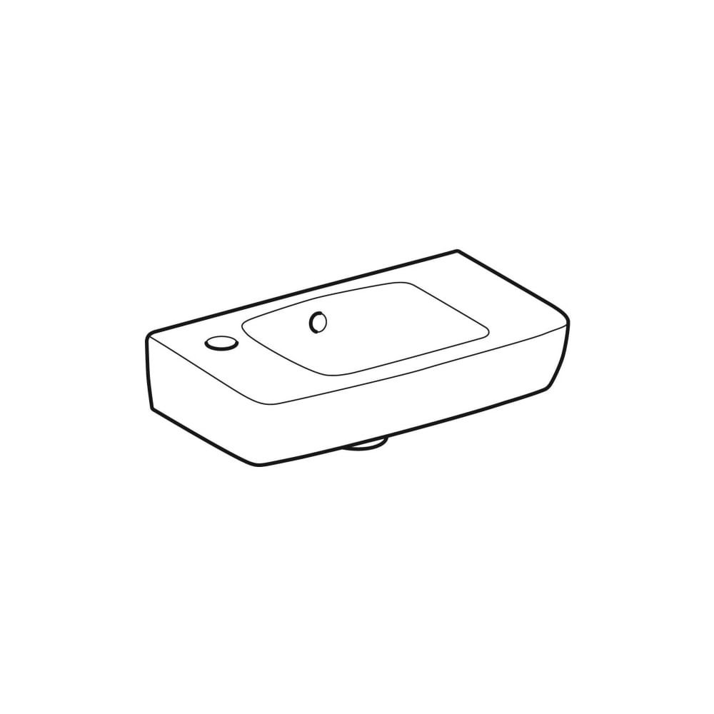 Geberit Renova Compact Handwaschbecken Ablagefl. re verk. Ausladung 45x145x25cm Hahn... GEBERIT-501731018 4025410870001 (Abb. 3)