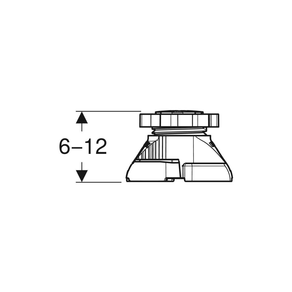 Geberit Set Füße für Duschwanne mit Länge bis 140cm, Höhe 6-12cm, 9 Stück... GEBERIT-554952001 4025410750334 (Abb. 5)