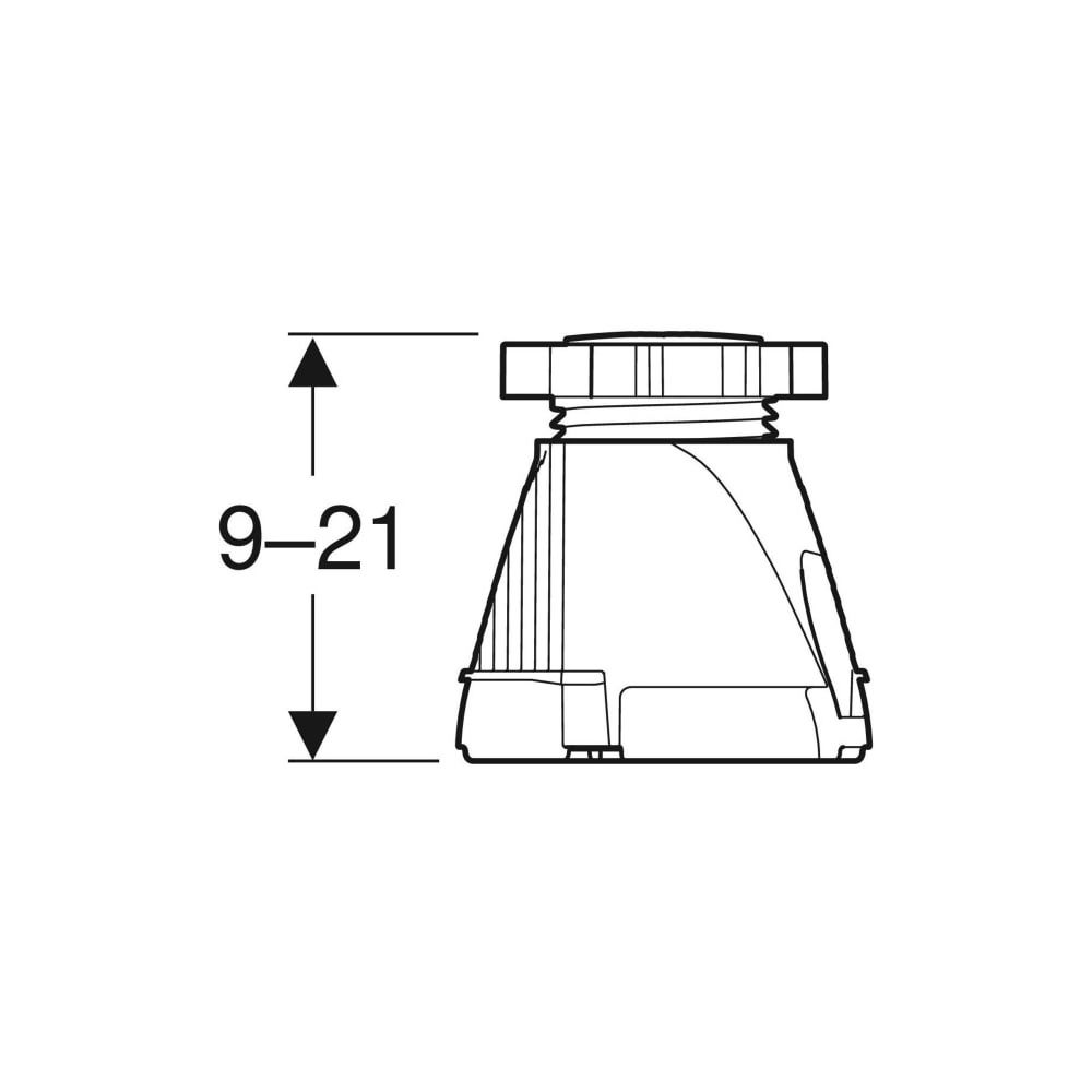 Geberit Set Füße hoch für Duschwanne ab Länge 160cm, Höhe 9-21cm, 12 Stück... GEBERIT-554953002 4025410904461 (Abb. 5)