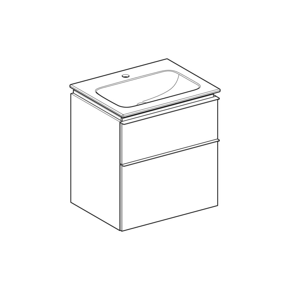 Geberit iCon Set Möbelwaschtisch schmaler Rand 2 Schubladen Ansch. 60cm KeraTect Wei... GEBERIT-502331013 4025410941893 (Abb. 7)
