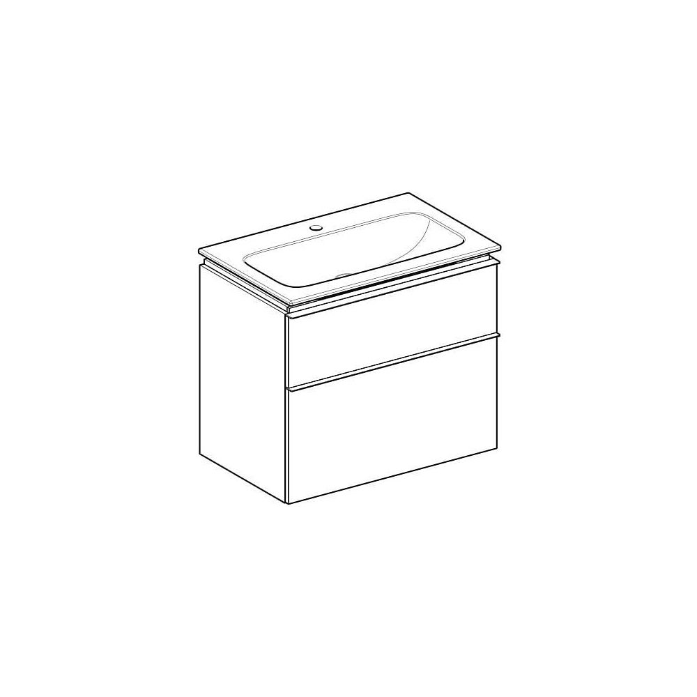 Geberit iCon Set Möbelwaschtisch schmaler Rand 2 Schubladen Ansch. 75cm KeraTect Wei... GEBERIT-502332012 4025410941916 (Abb. 3)