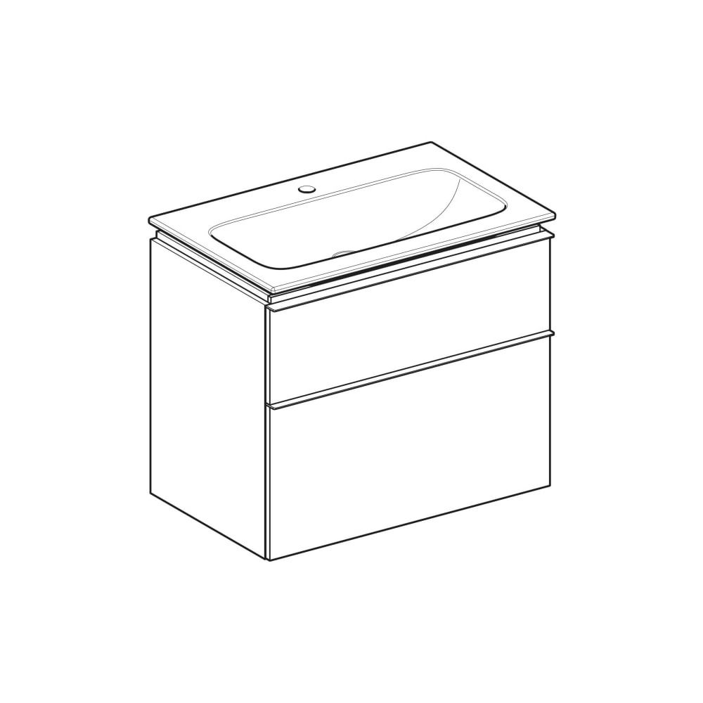 Geberit iCon Set Möbelwaschtisch schmaler Rand 2 Schubladen Ansch. 75cm KeraTect Wei... GEBERIT-502332012 4025410941916 (Abb. 7)
