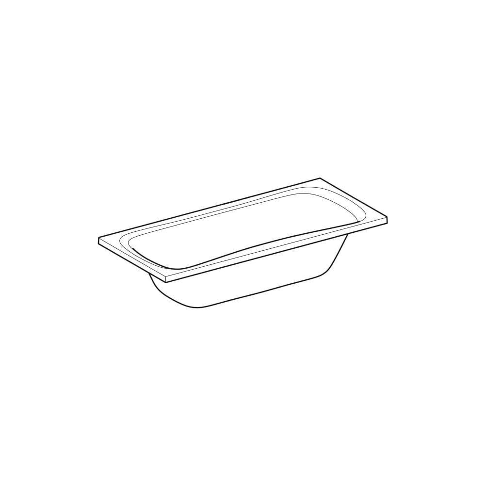 Geberit Renova Rechteckbadewanne Duo 180x80cm, Gesamtvolumen 218l... GEBERIT-554209011 4025410949769 (Abb. 3)
