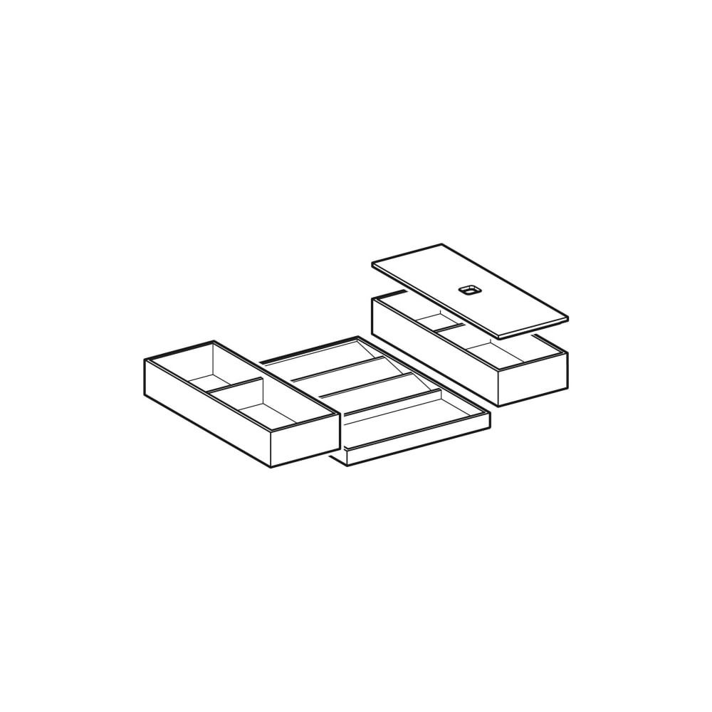 Geberit Set Schubladeneinsätze für obere Schublade Breite Waschtisch 60cm... GEBERIT-502349001 4025410944269 (Abb. 3)