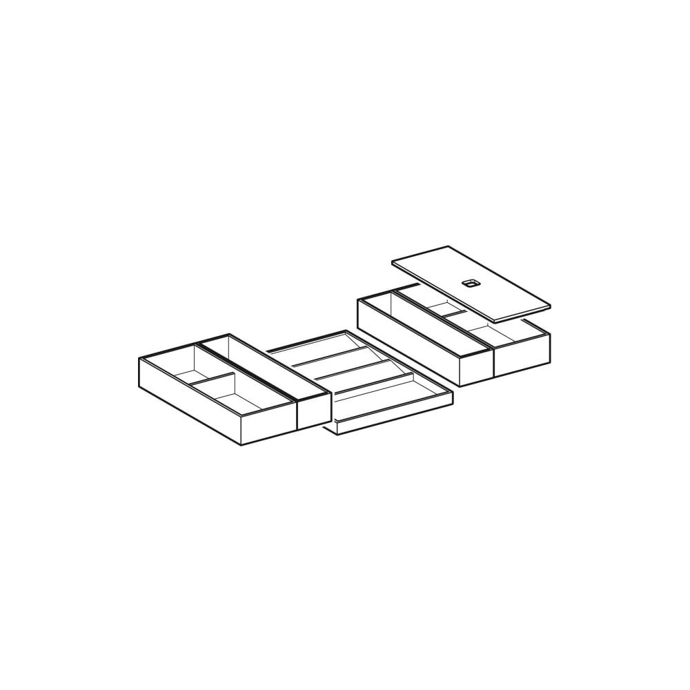 Geberit Set Schubladeneinsätze für obere Schublade Breite Waschtisch 75cm... GEBERIT-502350001 4025410944276 (Abb. 3)