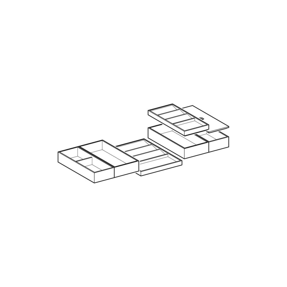 Geberit Set Schubladeneinsätze für obere Schublade Breite Waschtisch 90cm... GEBERIT-502351001 4025410944283 (Abb. 3)
