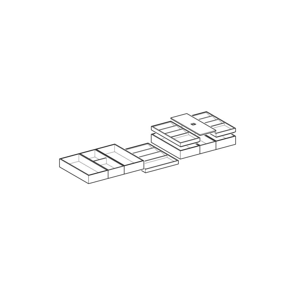 Geberit Set Schubladeneinsätze für obere Schublade Breite Waschtisch 120cm... GEBERIT-502353001 4025410944306 (Abb. 3)