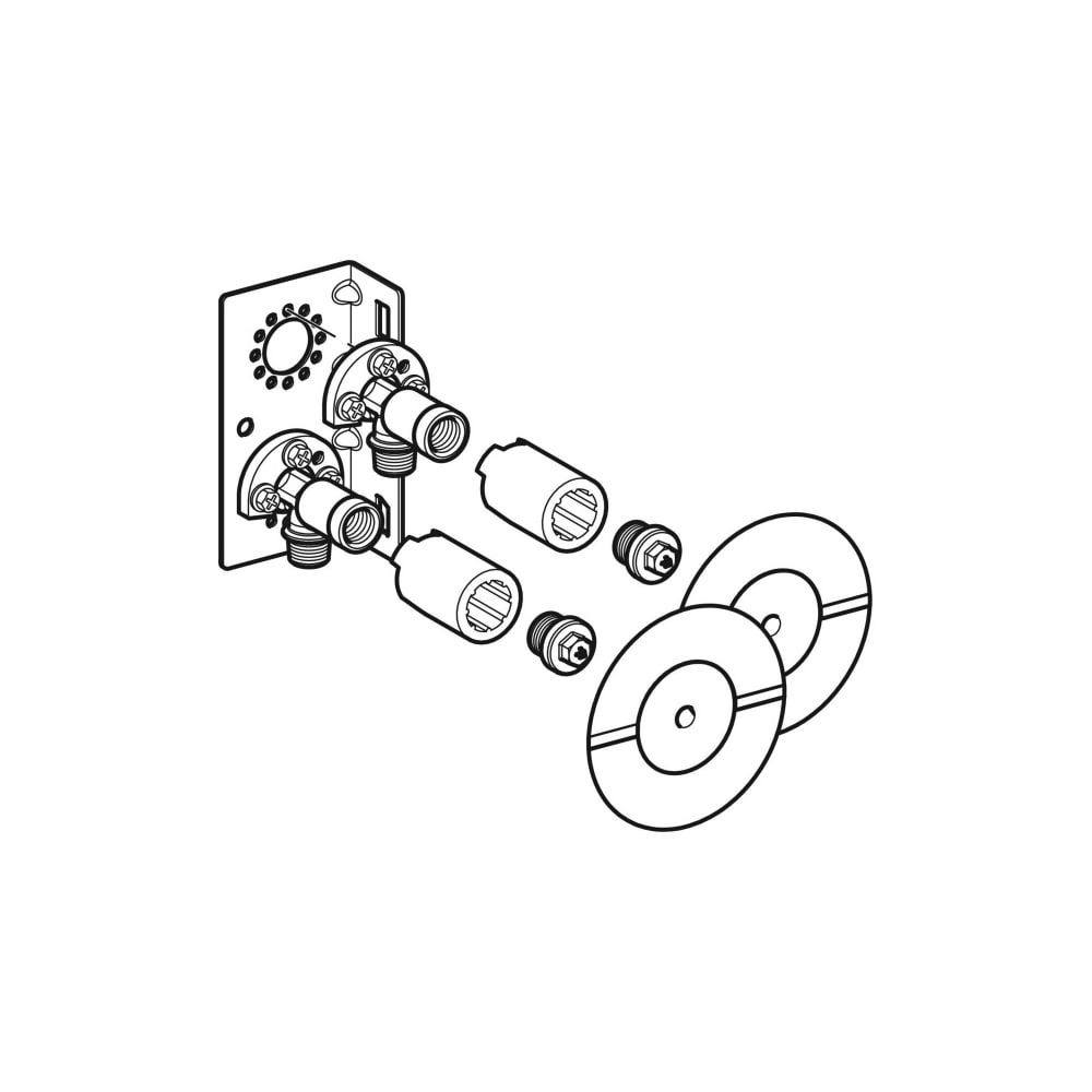 Geberit GIS Traverse für vertikal montierte Wandarmatur Aufputz, mit zwei Wasseransc... GEBERIT-461746001 4025416610564 (Abb. 3)