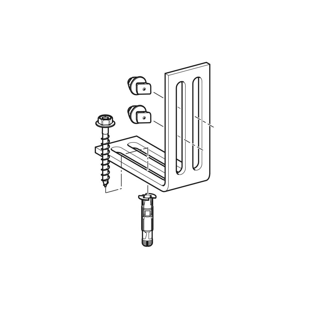 Geberit GIS Montagewinkel 13x13cm, 461185001... GEBERIT-461185001 4025410944931 (Abb. 3)
