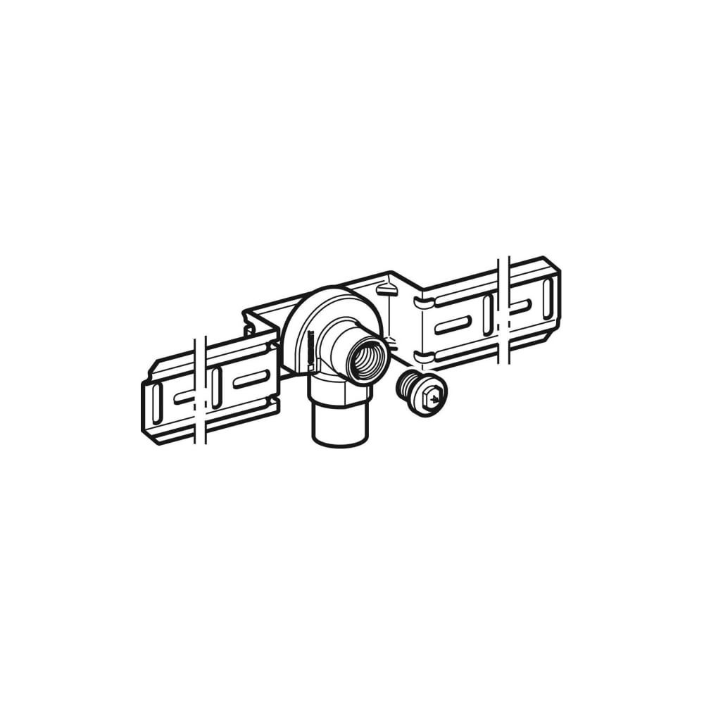 Geberit FlowFit Anschlusswinkel 90 Grad vormontiert, einfach, abgesetzt, d 20mm, Rp ... GEBERIT-619631001 4025416602347 (Abb. 3)
