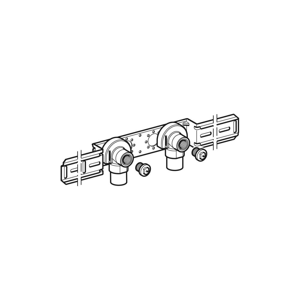 Geberit FlowFit Anschlusswinkel 90 Grad vorm. zweifach abgesetzt d 20mm Rp 1/2″ L1 5... GEBERIT-619651001 4025416602521 (Abb. 3)