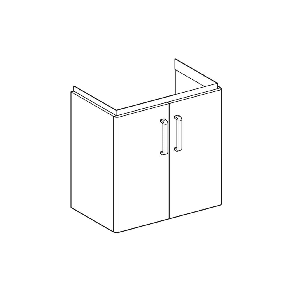 Geberit Renova Compact Unterschrank für Waschtisch, 2 Türen 59,7x60,5x39,7cm B Wasch... GEBERIT-501926421 4025410905581 (Abb. 3)