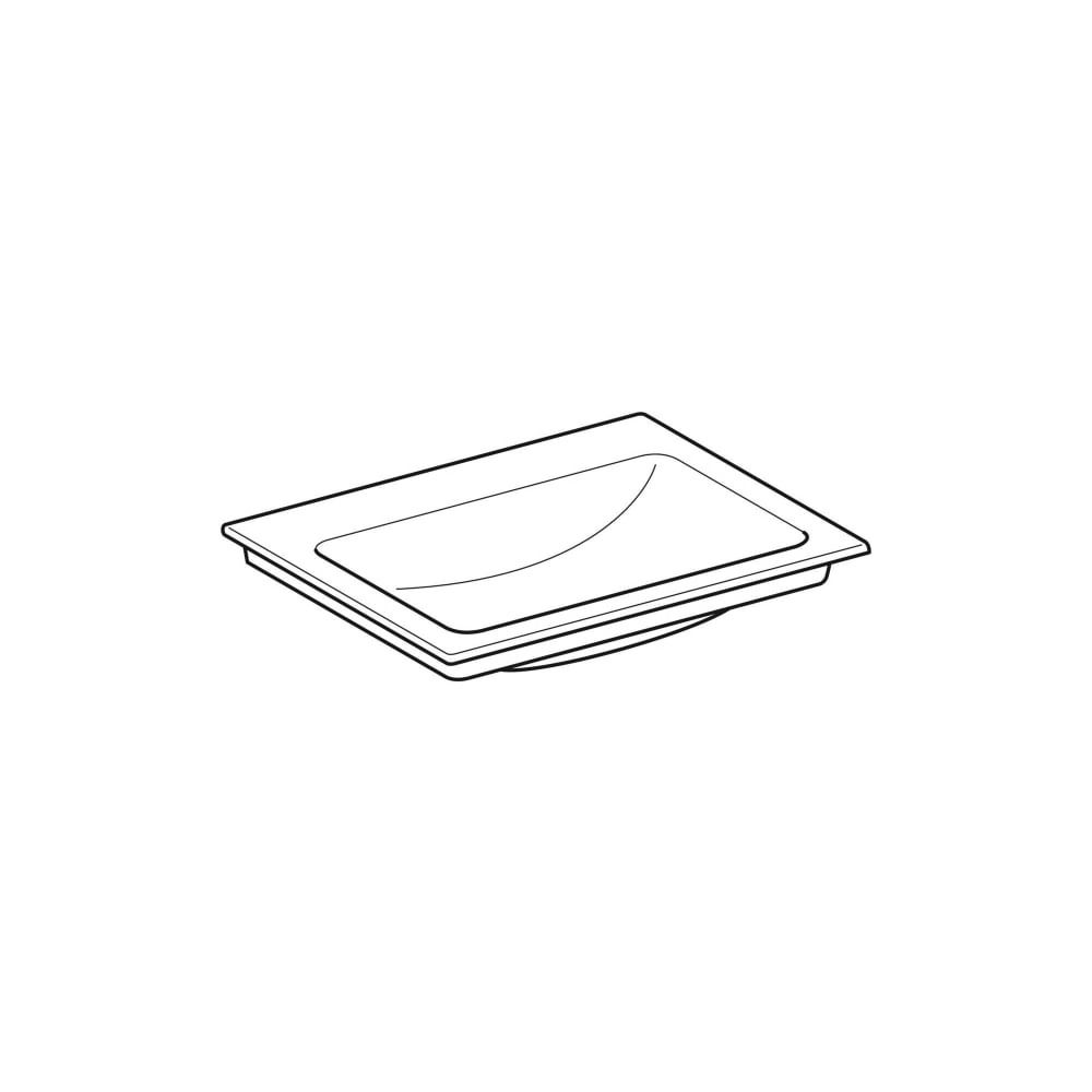 Geberit ONE Möbelwaschtisch Abgang vertikal, Breite 60cm, Tiefe 48cm, ohne Hahnloch,... GEBERIT-505011011 4025410953568 (Abb. 3)