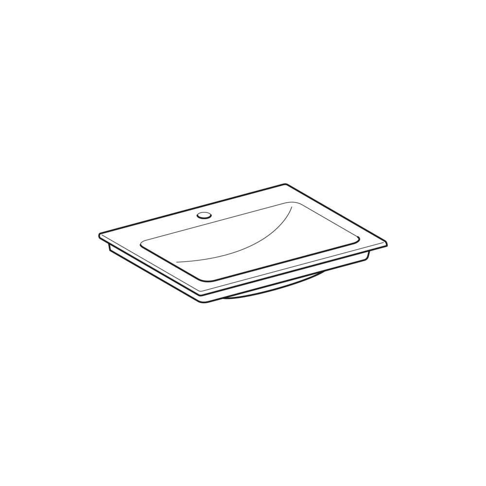 Geberit ONE Möbelwaschtisch Abgang vertikal, Breite 60cm, Tiefe 48cm, Hahnloch mitti... GEBERIT-505010011 4025410953513 (Abb. 3)