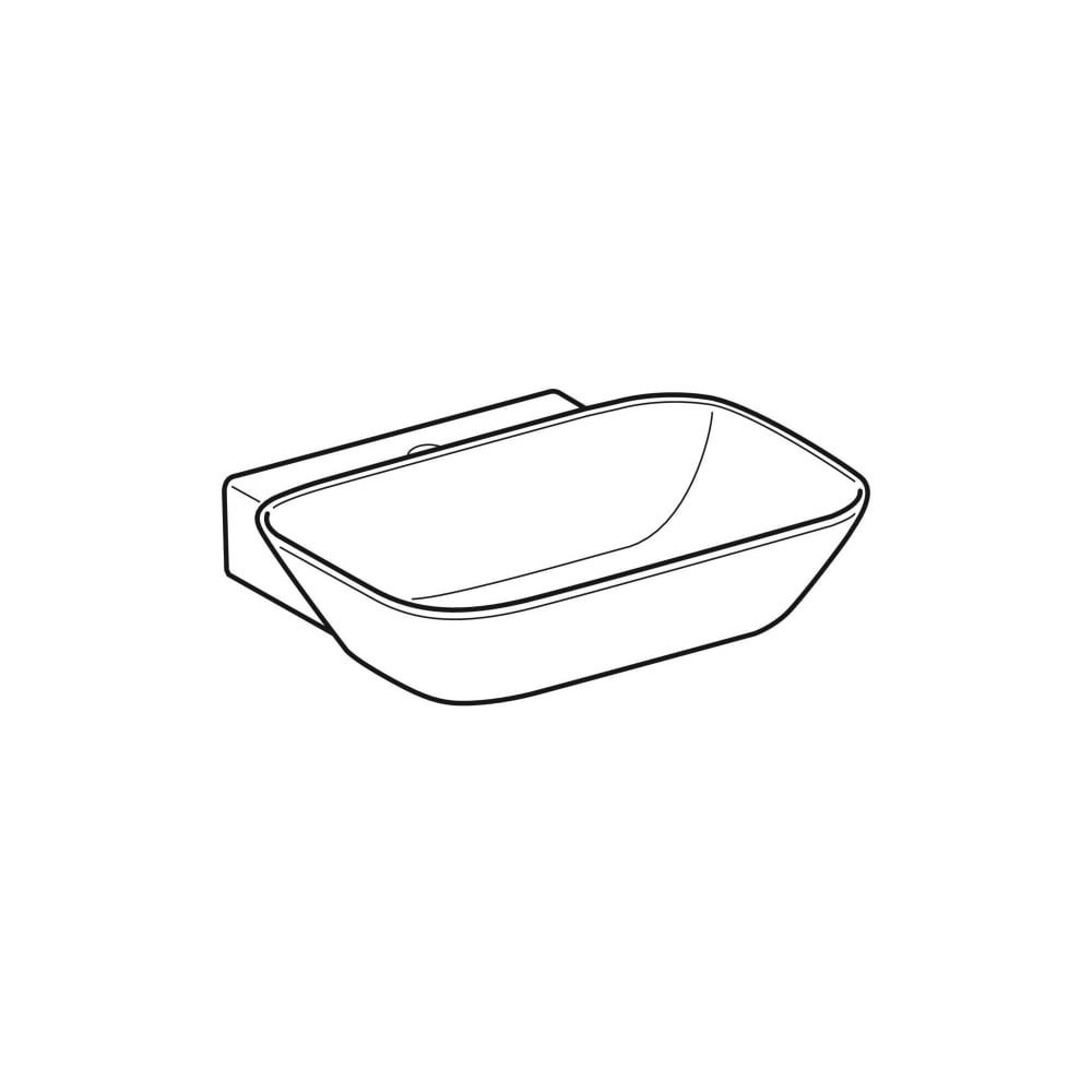 Geberit ONE Aufsatzwaschtisch Schalenform, Abgang vertikal, B 50cm T 42,5cm Hahnloch... GEBERIT-505041016 4025410953780 (Abb. 3)