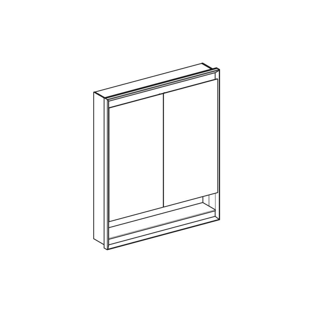 Geberit ONE Spiegelschrank mit Nische und ComfortLight, 2 Türen, UP-Montage, H 90cm ... GEBERIT-505822001 4025410935311 (Abb. 3)