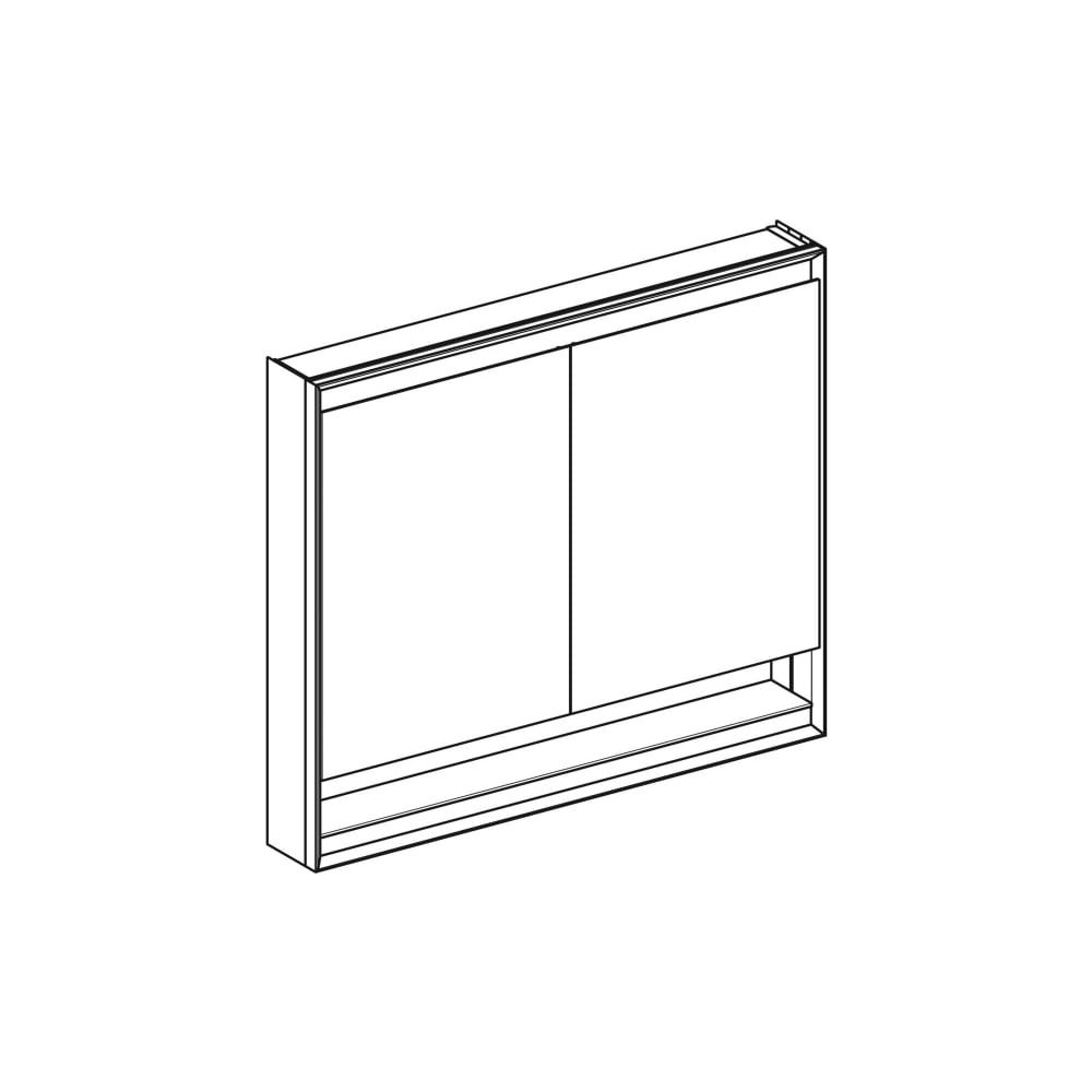 Geberit ONE Spiegelschrank mit Nische und ComfortLight, 2 Türen, AP-Montage, H 90cm ... GEBERIT-505834001 4025410935595 (Abb. 3)