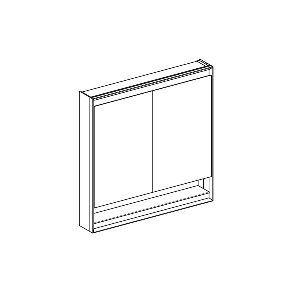 Geberit ONE Spiegelschrank mit Nische und ComfortLight, 2 Türen, AP-Montage, H 90cm ... GEBERIT-505833002 4025410935564 (Abb. 3)